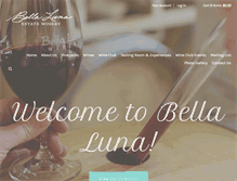 Tablet Screenshot of bellalunawine.com